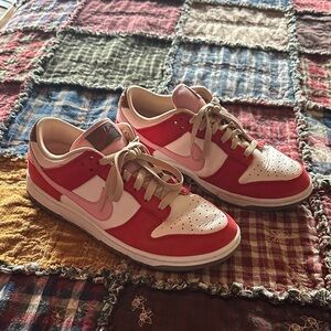 Nike Women's Red, Pink, and White Sneakers